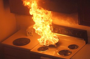Brand in de keuken